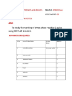 To Study The Working of Three Phase Rectifier 3 Pulse Using MATLAB Simulink