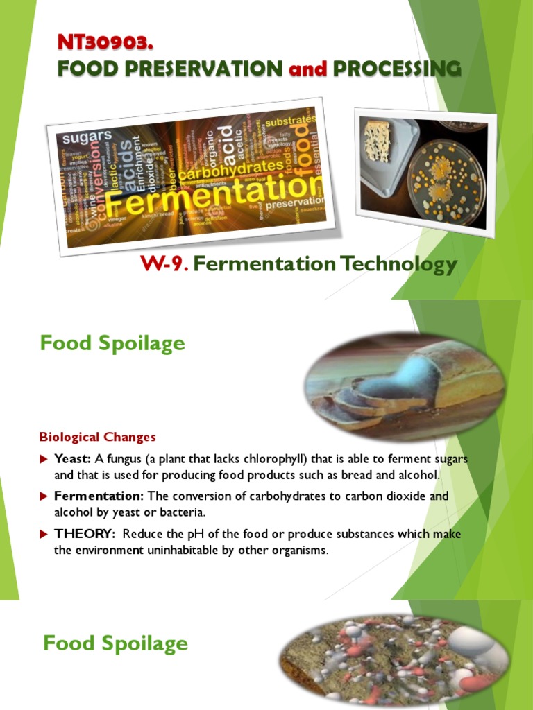 Food Preservation Processing NT30903. and PDF Fermentation Food