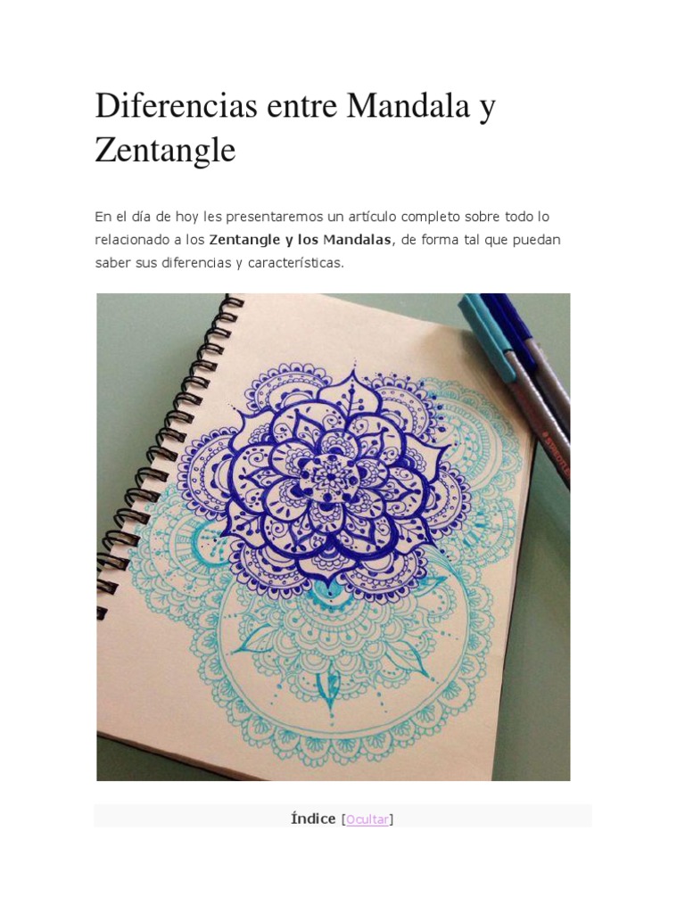 Diferencias Entre Mandala y Zentangle | PDF | Mandala | Vajrayana