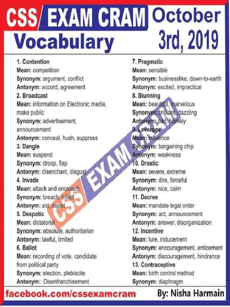 Dawn Vocabulary For CSS PDF | PDF