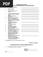 Application Form Acquisition of Residential Accommodation: ( Not Applicable in Case of Self / Dependent's House)