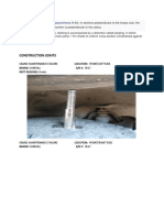 Construction Joints: Newton Metres Foot-Pound Force Shear Stress