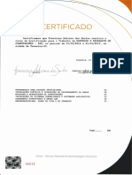 Modelo de Certificado Senac