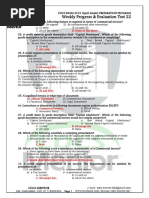 Weekly Progress & Evaluation Test 22: D. None of The Above