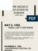 Jose Rizal'S Education in Europe