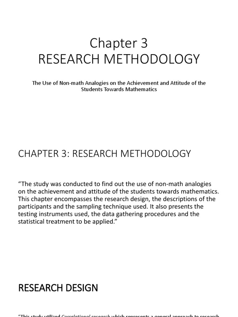 Research Chapter 3 | PDF | Research Design | Statistics