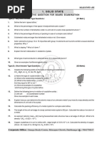 Solid State: Subjective Question For Board Examination