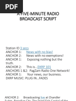 Radio Broadcasting Guide Complete With Script