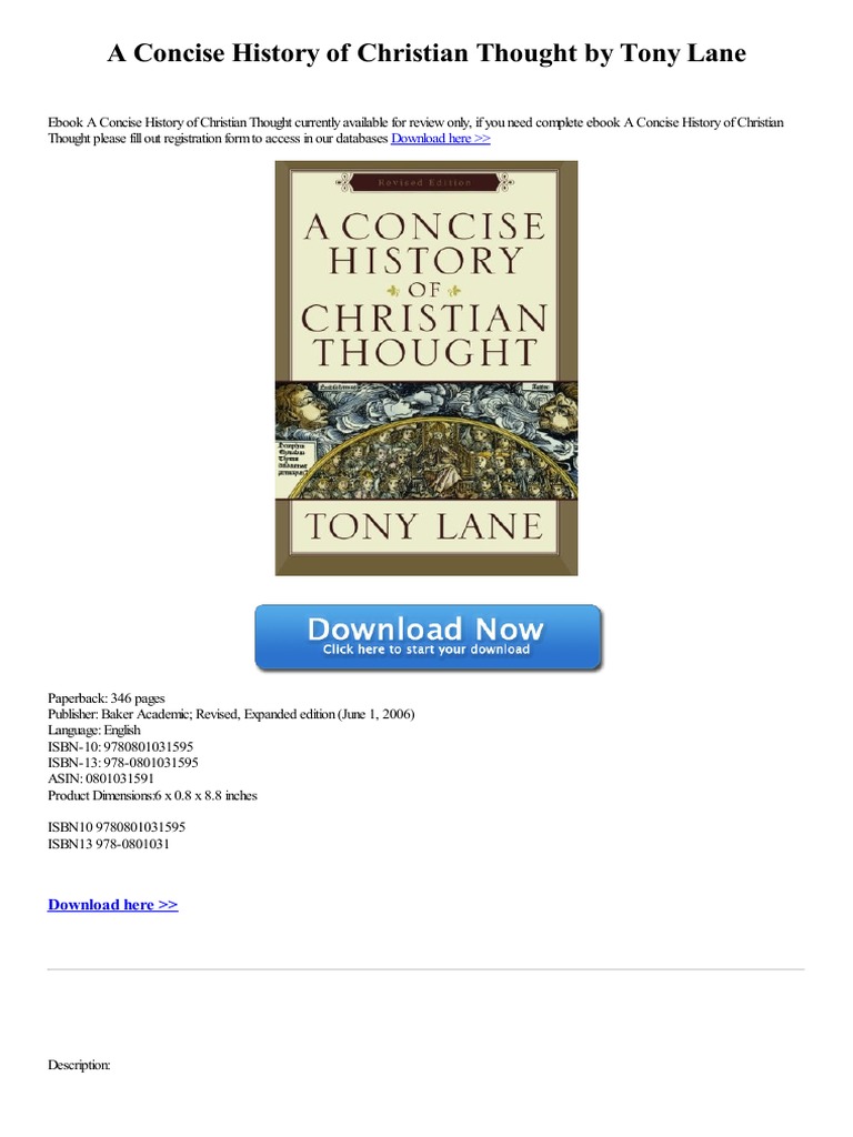 Concise History of Christian Thought | PDF | Books