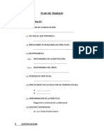 Esquema Del Plan de Trabajo de La Práctica