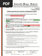 Steps For Filling Online Admission Form (Landing Page)