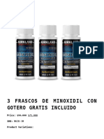 3 Frascos de Minoxidil Con Gotero Gratis Incluido