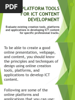 Online Platform Tools For Ict Content Development