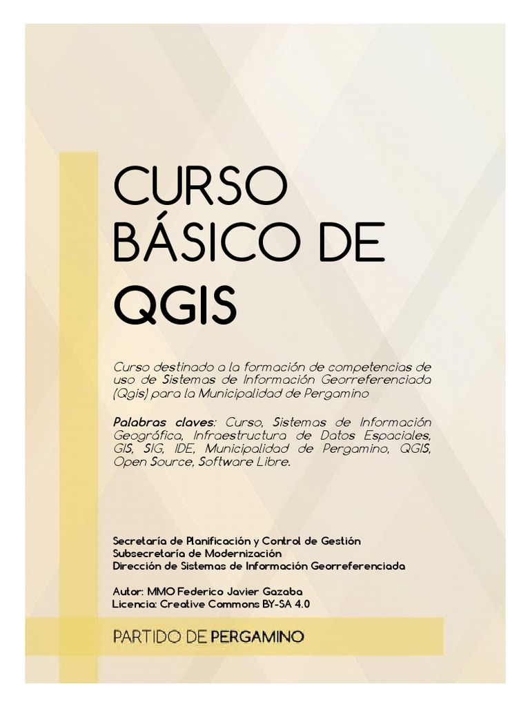 Curso Basico Qgis Pdf Sistema De Información Geográfica Geodesia