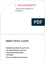 Quality Management: by .. Rajan Kumar Singh (Sec-B) USN-1AZ09MBA19