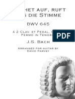 Wachet Auf, Ruft Un Die Stimme (Sleepers Wake) BMV 645 by J.S. Bach