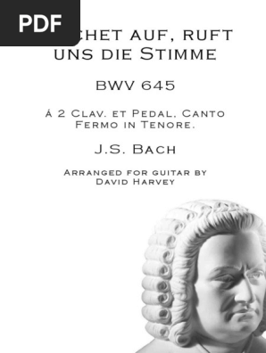 Wachet Auf Ruft Un Die Stimme Sleepers Wake Bmv 645 By J S Bach Johann Sebastian Bach Performing Arts