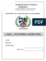 RVS Educational Trust's Group of Institutions: Cs6411 - Networks Laboratory
