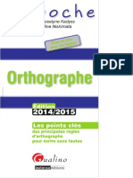 Orthographe 2014-2015