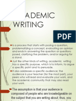 Essential Elements of Academic Writing