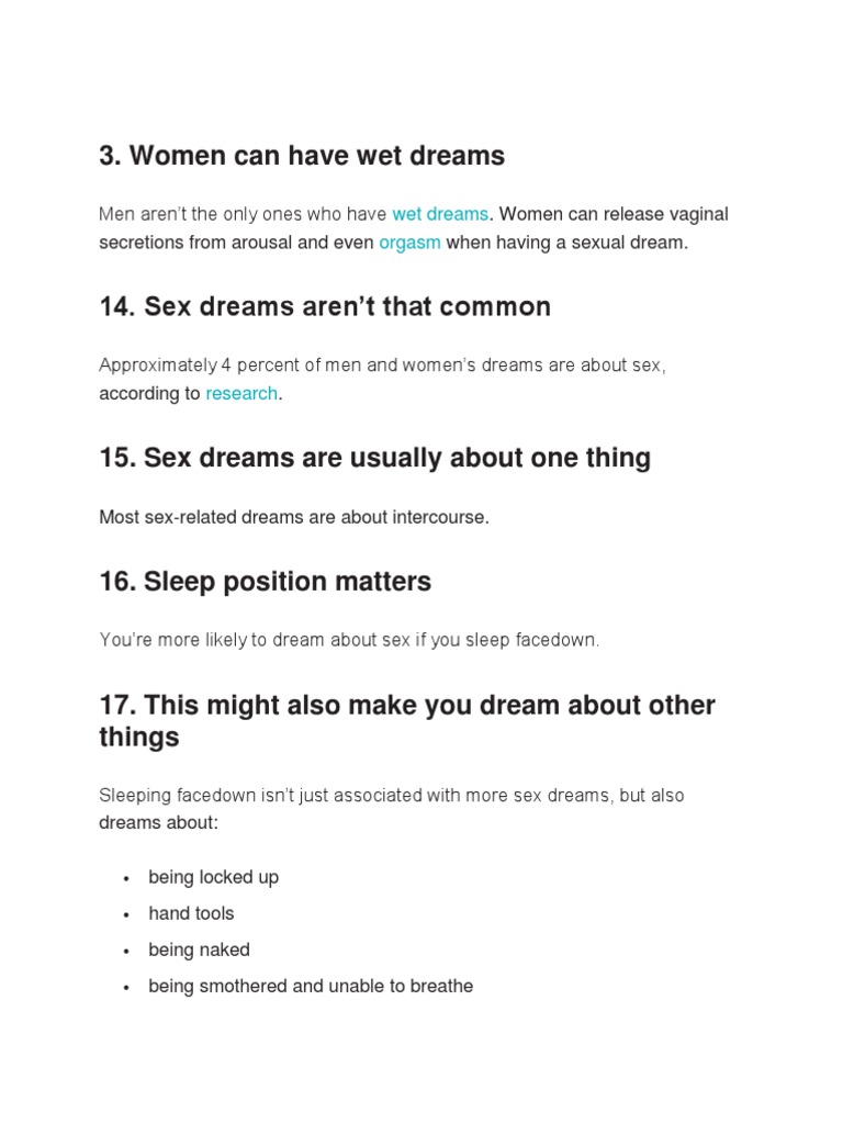 Women Can Have Wet Dreams | PDF