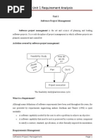 Unit 1 Requirement Analysis: Unit 1 Software Project Management