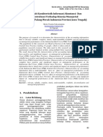 Pengaruh Karakteristik Informasi Akuntansi Dan Desentralisasi Terhadap Kinerja Manajerial (Studi Pada Palang Merah Indonesia Provinsi Jawa Tengah)