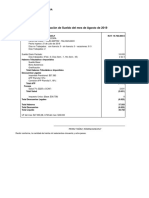 Liquidación de Sueldo Del Mes de Agosto de 2019: Panaderia Feijoo E Hijo Y Cia Ltda