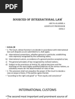 Sources of International Law