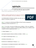 11 - Lei #12.212 de 04 de Maio de 2011, Governo Do Estado Da Bahia