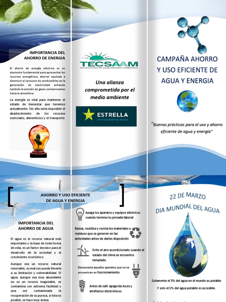 Buenas Prácticas para Ahorrar Agua y Energía | PDF | Uso eficiente de ...