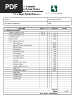 Electrical Load Calculation Worksheet