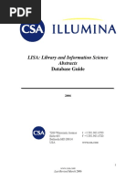 LISA: Library and Information Science Abstracts: Database Guide ...