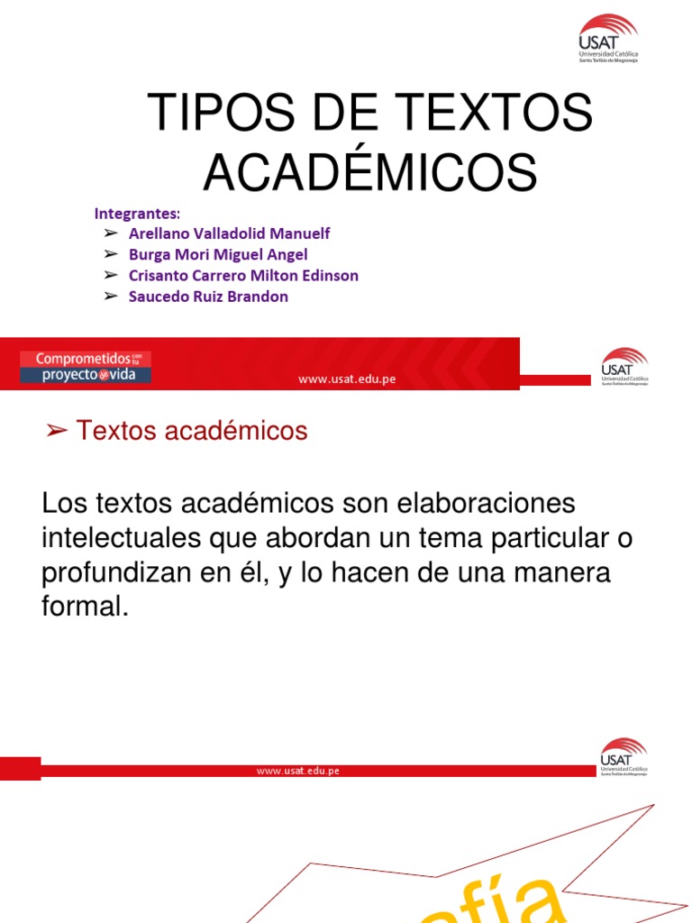 Tipos De Escritos Academicos : Tipos de Textos Académicos y Sus ...