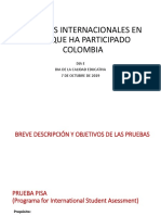 Pruebas Internacionales y Estandarizadas Que Ha Presentado Colombia en Los Últimos Años.