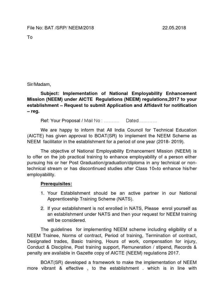 Implementation of NEEM Scheme Regulations 2017 PDF Virtue Common Law