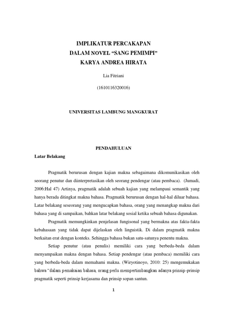 Sang Pemimpi Andrea Hirata life lessons