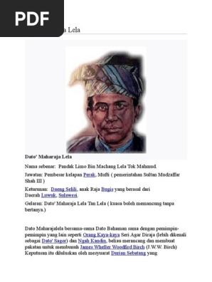 Dato Maharaja Lela Pdf