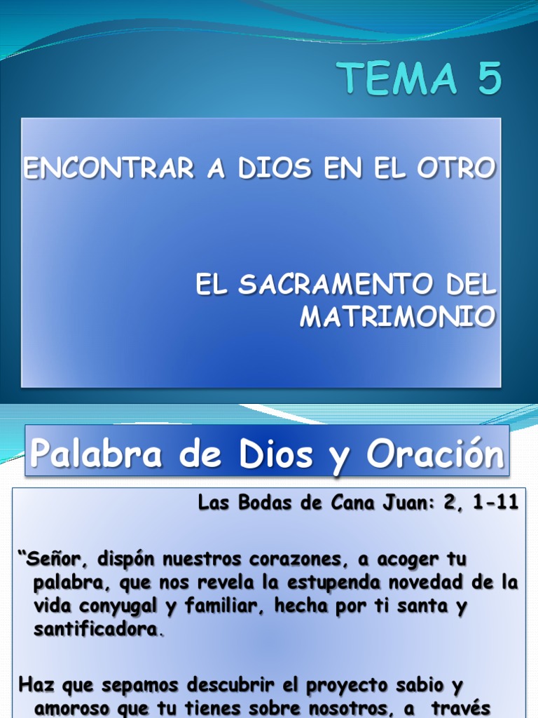 El Sacramento del Matrimonio en Cristo | PDF | Amor | Jesús