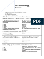 Prueba Fuerza y Movimiento 7º Básico A Fila B