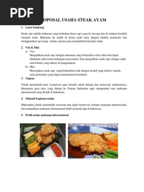Proposal Usaha Steak Ayam