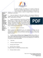 Lista de Documentos para Traspaso