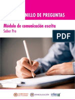 Cuadernillo de Preguntas Comunicacion Escrita Saber Pro 2018