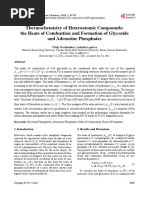 Thermochemistry of Heteroatomic Compounds: The Heats of Combustion and Formation of Glycoside and Adenosine Phosphates