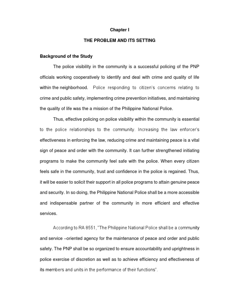 Police visibility research picture