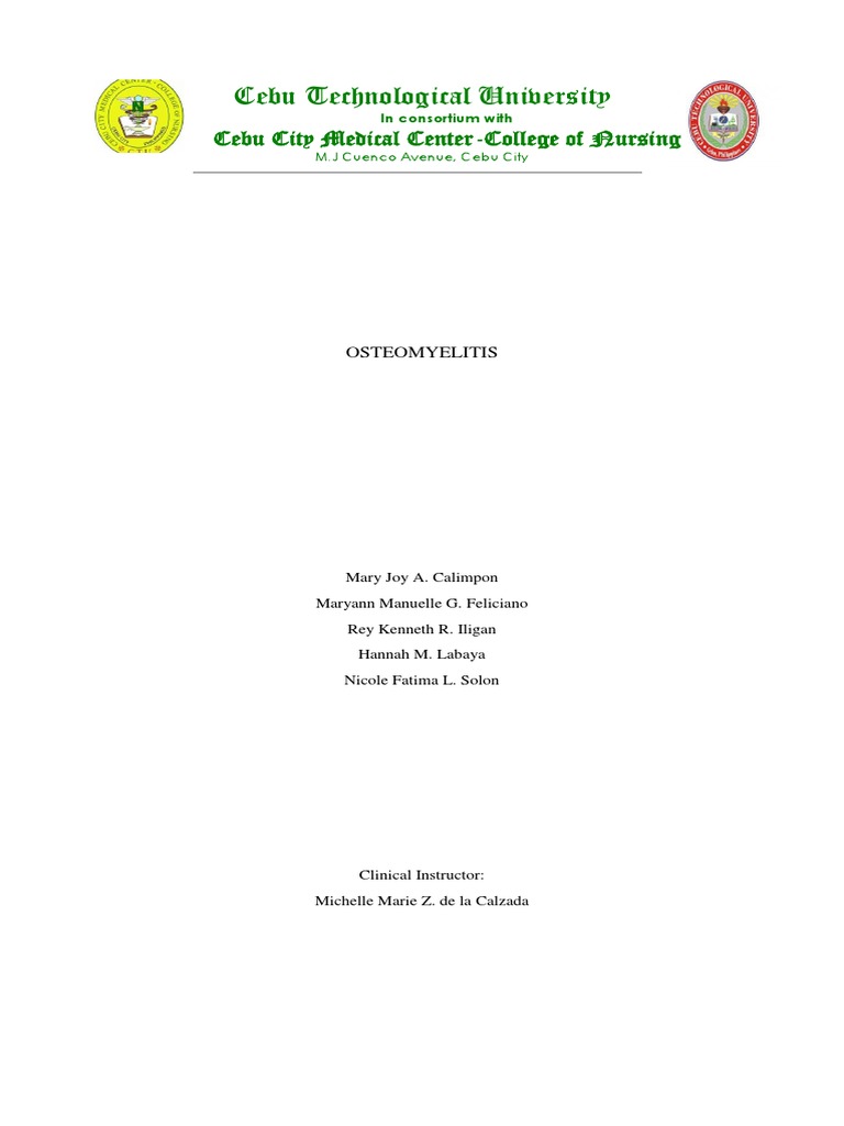 Osteomyelitis Case Study PDF Infection Microbiology
