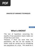 Chapter-13: Analysis of Variance Techniques