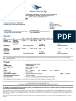 Electronic Ticket Receipt: Itinerary