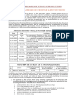 Admission Schedule - Bba LLB, Bcom LLB - School of Legal Studies