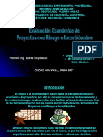 Evaluacion Economica Proyectos Riesgo e Incertidumbre Presentacion Powerpoint